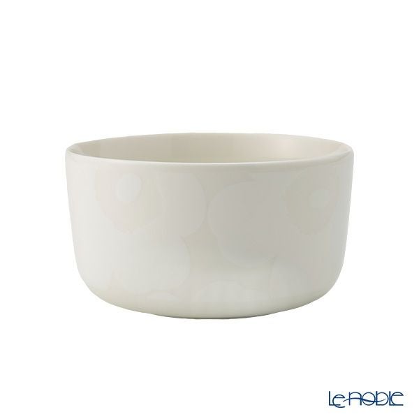 マリメッコ（marimekko） Unikko ウニッコ ボウル 500ml ホワイト×ナチュラルホワイト 072591-100／23AW