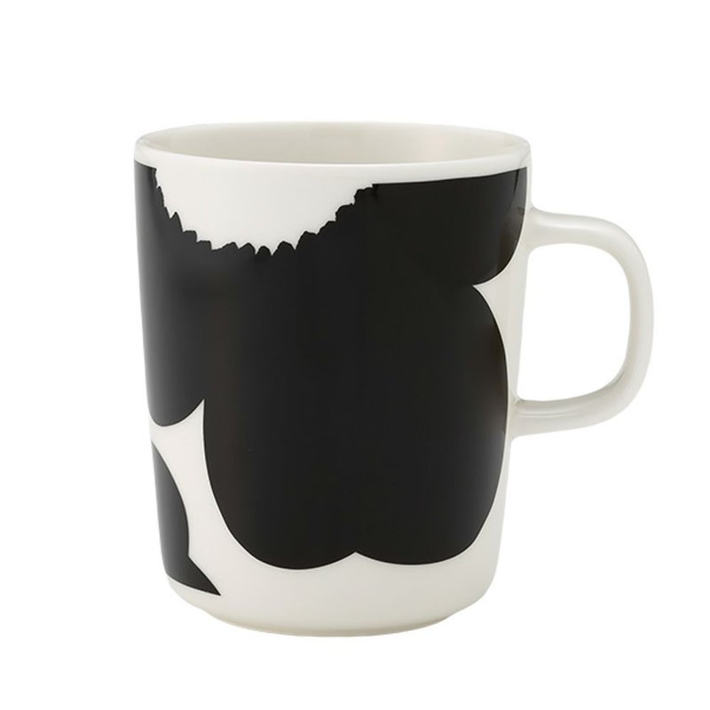 マリメッコ（marimekko） Unikko ウニッコ／けしの花 60thアニバーサリーコレクション マグカップ 250ml ブラック×ホワイト 073084-190／24SS