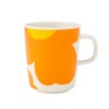 マリメッコ（marimekko） Unikko ウニッコ／けしの花 60thアニバーサリーコレクション マグカップ ホワイト×オレンジ×イエロー 250ml 073157-122／24SS