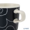 マリメッコ（marimekko） Piirto Unikko ピィイルト ウニッコ コーヒーカップ／マグカップ 200ml ホワイト×ダークブルー