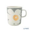 マリメッコ（marimekko） Unikko ウニッコ／けしの花 60thアニバーサリーコレクション マグカップ ホワイト×ライトグレー×ゴールド 250ml 柄違い ペア 073617-192／24AW