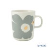 マリメッコ（marimekko） Unikko ウニッコ／けしの花 60thアニバーサリーコレクション マグカップ ホワイト×ライトグレー×ゴールド 250ml 柄違い ペア 073617-192／24AW