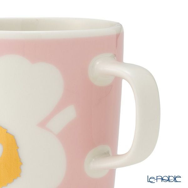 マリメッコ（marimekko） Juhla Unikko ユフラ ウニッコ／けしの花 マグカップ 250ml ホワイト×ピンク×ゴールド ペア 073998-132／25SS