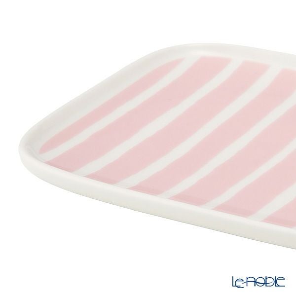 マリメッコ（marimekko） Piccolo ピッコロ／擬音語 プレート 15×12cm ホワイト×ピンク 073849-130／25SS