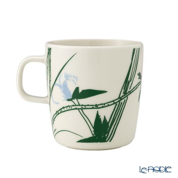 マリメッコ（marimekko） Puutarhakutsut プゥータルハクツットゥ／ガーデンパーティー マグカップ 400ml ホワイト×オレンジ 074070-162／25SS