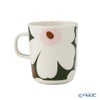 マリメッコ（marimekko） Unikko ウニッコ／けしの花 マグカップ 250ml ホワイト×ダークグリーン 073853-163／25SS