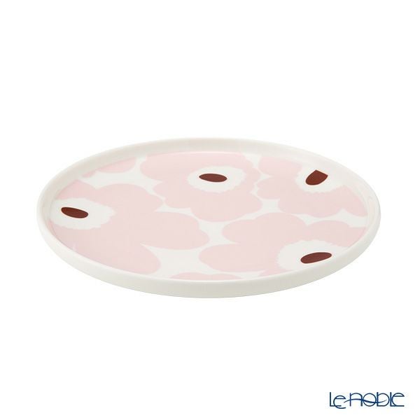 マリメッコ（marimekko） Unikko ウニッコ／けしの花 プレート 20cm ホワイト×ピンク 073954-138／25SS