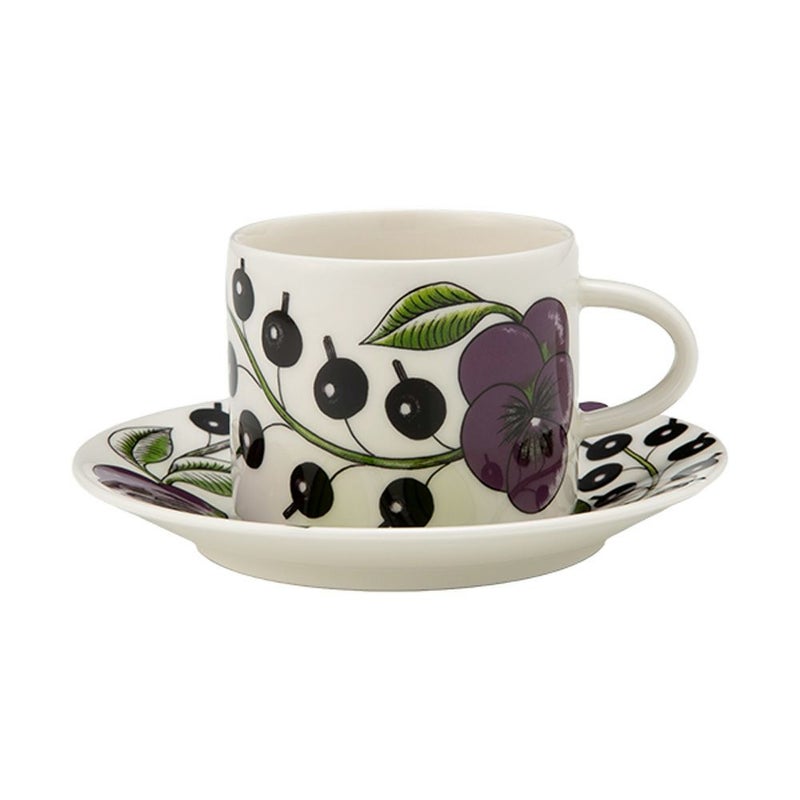 アラビア（ARABIA） パラティッシ パープル コーヒーカップ＆ソーサー 180ml