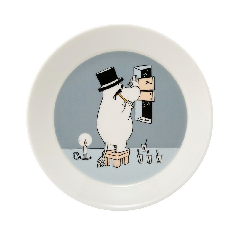 アラビア（ARABIA） ムーミン クラシック プレート 19cm ムーミンパパ グレー 1066913