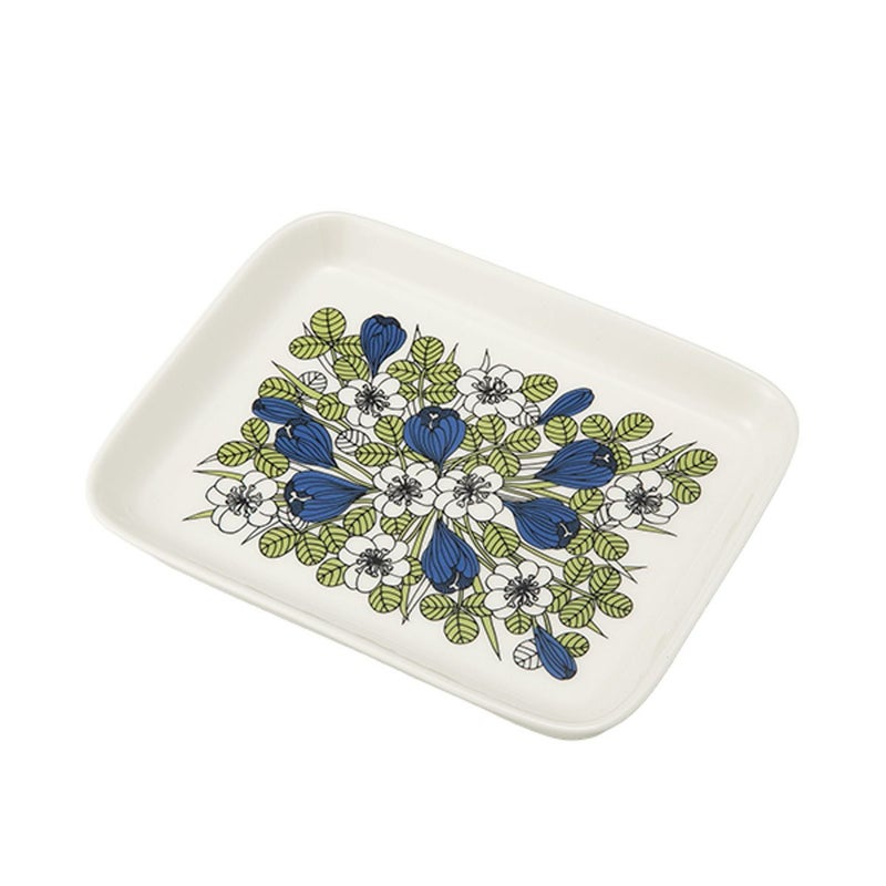 アラビア（ARABIA）クロッカス プレート 15×19cm グリーン 1069588