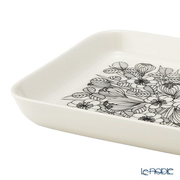 アラビア（ARABIA）クロッカス プレート 15×19cm ブラック 1069589