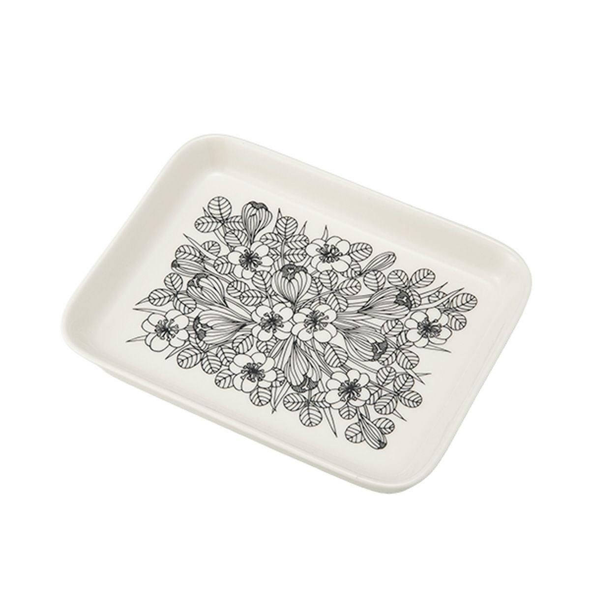 アラビア（ARABIA）クロッカス プレート 15×19cm ブラック 1069589