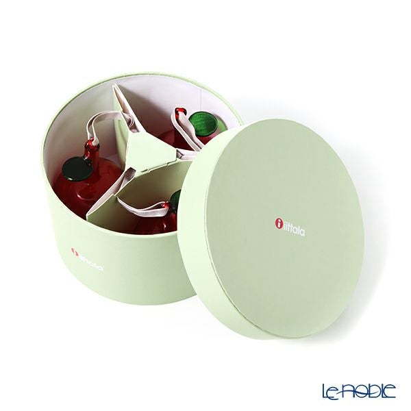 イッタラ（iittala）オーナメント オイバ・トイッカ ガラスアップル3個セット レッド 1055140