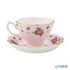 ロイヤル・アルバート ニューカントリーローズ（ピンク） ヴィンテージ ティーカップ＆ソーサー