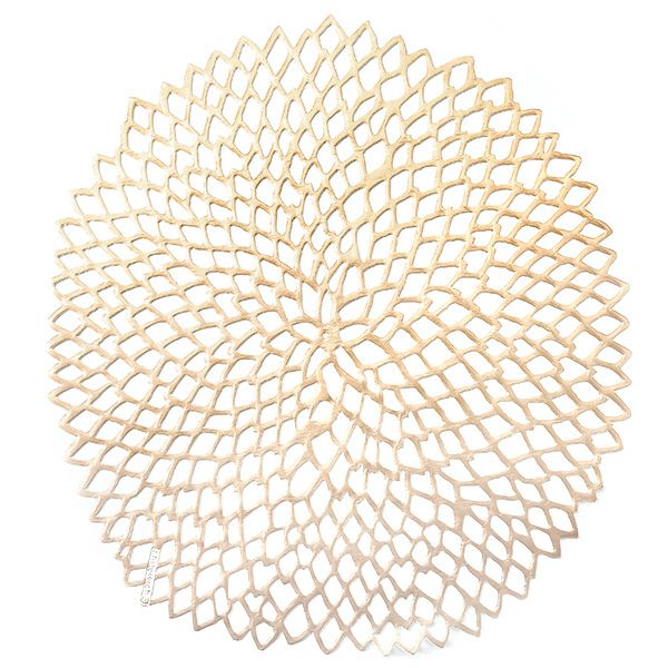 チルウィッチ Chilewich Dahlia ランチョンマット Champagne 36×39cm ラウンド 100142-011