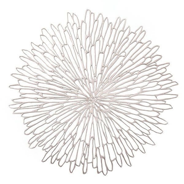 チルウィッチ Chilewich Bloom ランチョンマット Gunmetal 39×40cm ラウンド 100573-002