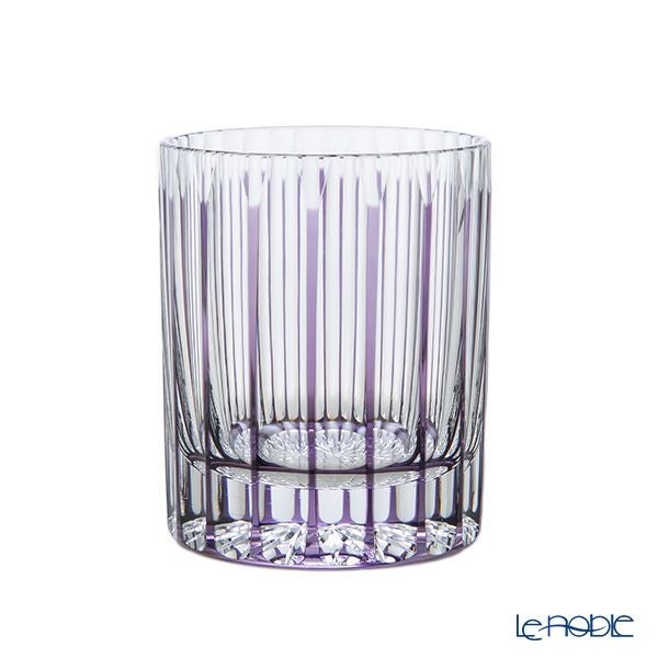切子工房 昌榮 天満切子 十八縞 ロックグラス 紫