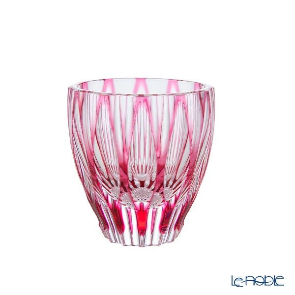 切子工房 昌榮 天満切子 菊花 ぐい呑み 樽 金赤