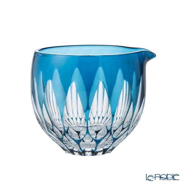 切子工房 昌榮 天満切子 蓮 片口 正倉院ブルー