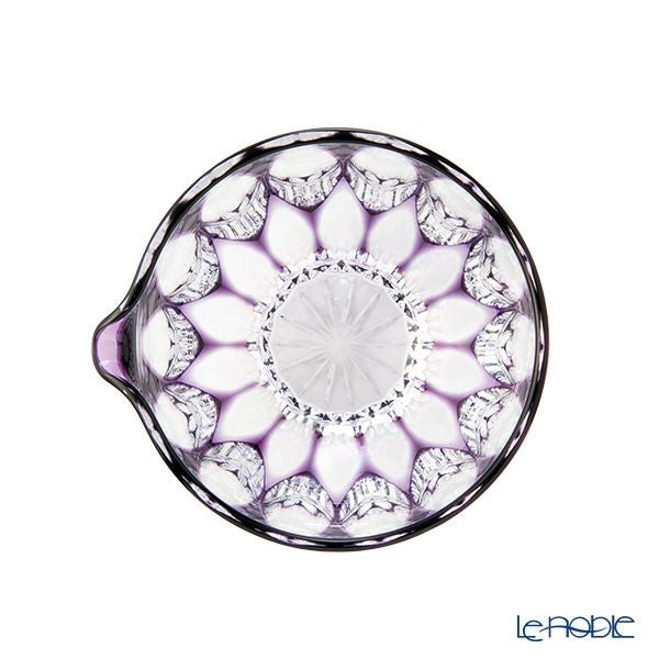 切子工房 昌榮 天満切子 蓮 片口 金紫