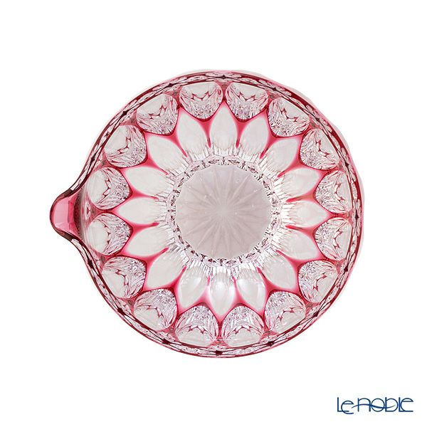 切子工房 昌榮 天満切子 菊花 片口 金赤