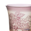 太武朗工房／タブロー 彫刻硝子 夢柄子 ぶどう紋 一口ビールグラス アンバー／パープル 120ml 3106