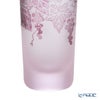太武朗工房／タブロー 彫刻硝子 夢柄子 ぶどう紋 一口ビールグラス ピンク／パープル 120ml 3406