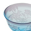 太武朗工房／タブロー 彫刻硝子 夢柄子 鉄線紋 食前酒グラス／脚付小鉢 ブルー／パープル 100ml 3507