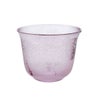 太武朗工房／タブロー 彫刻硝子 夢柄子 ぶどう紋 冷茶椀 ピンク／パープル 180ml 3405