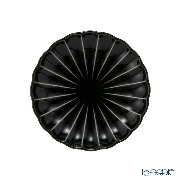 カネコ小兵製陶所 ぎやまん陶 小皿 10cm 3寸 墨ブラック