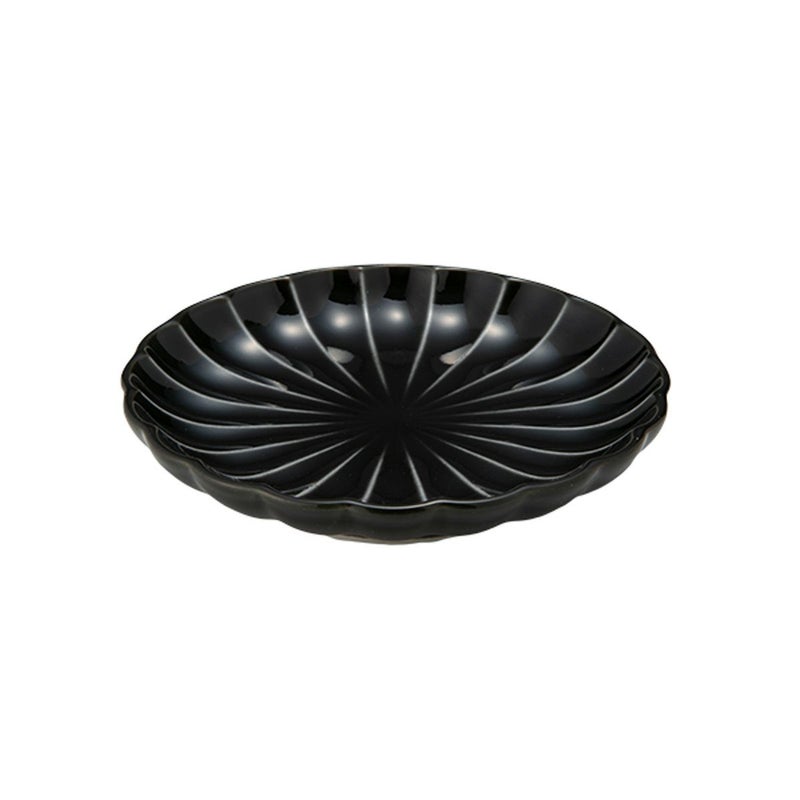 カネコ小兵製陶所 ぎやまん陶 小皿 10cm 3寸 墨ブラック