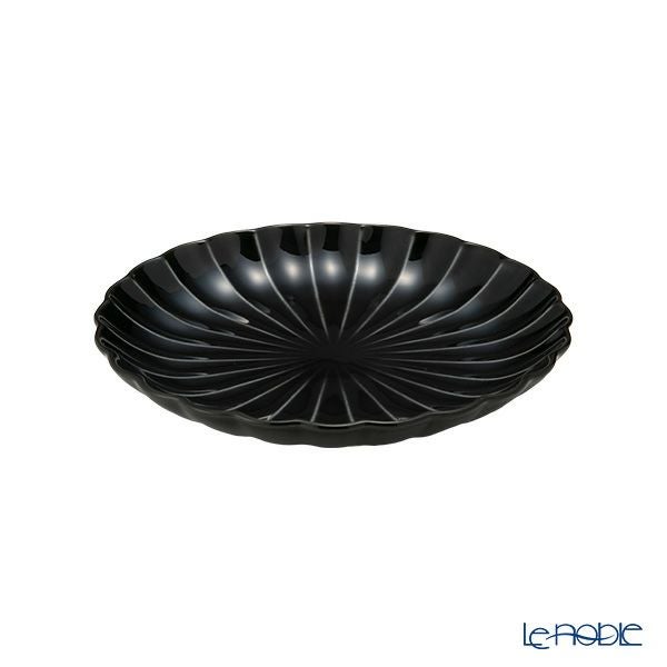 カネコ小兵製陶所 ぎやまん陶 小皿 14.5cm 4.5寸 墨ブラック