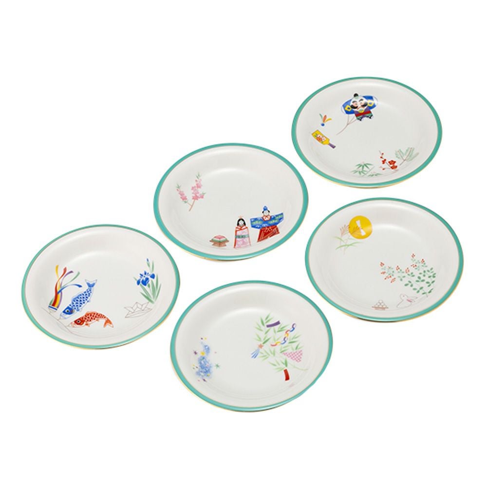 香蘭社 三色地紋 小鉢 9.5×5.5cm 5個セット | ブランド洋食器専門店ル