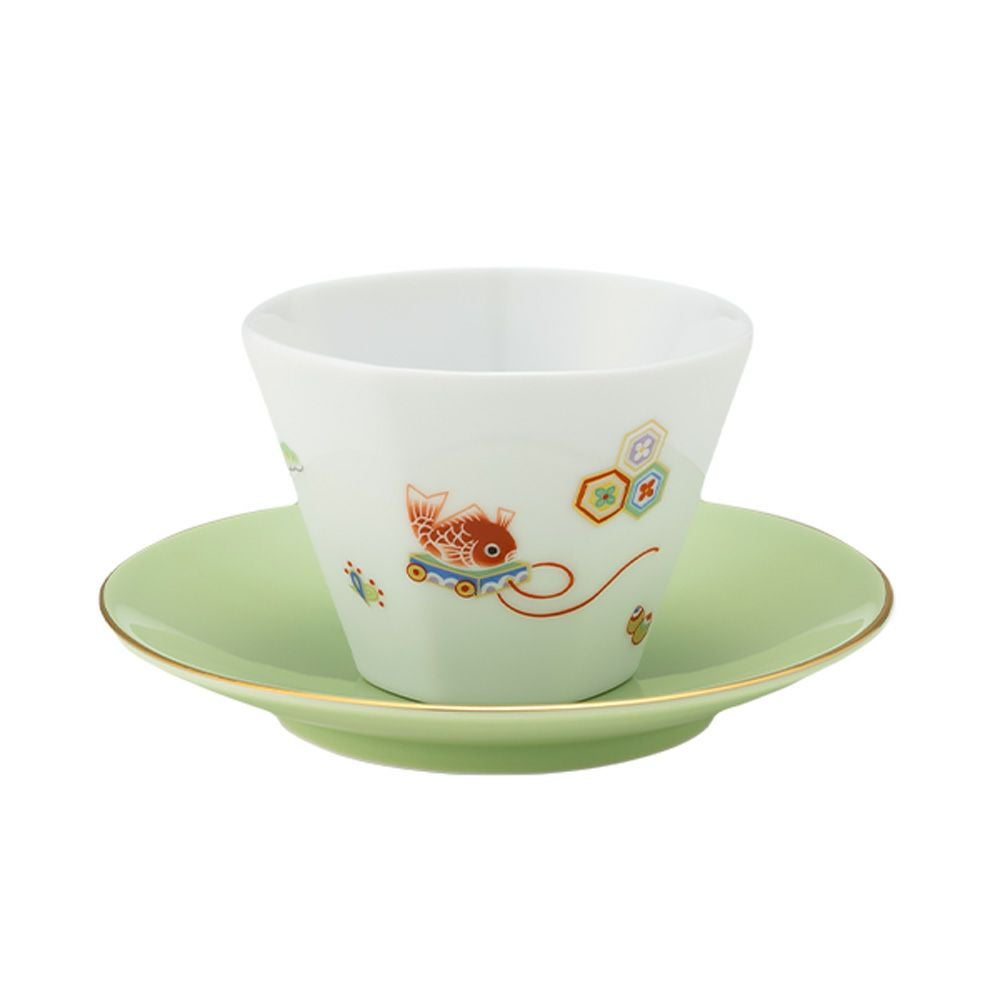 香蘭社 節句文 春駒 カップ130ml ＆ ソーサー13cm ピンク P1047-1CZFA