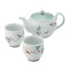 香蘭社 小鳥の詩 二人用 茶器セット／茶の間揃 ポット／急須1＋湯呑み2 1016-ARPC