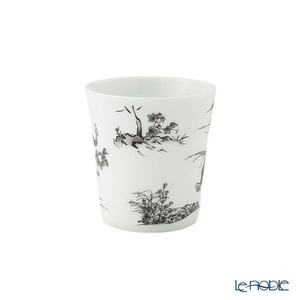 香蘭社 鳥獣戯画 猿追い フリーカップ 250ml 黒 2220K-1CHK