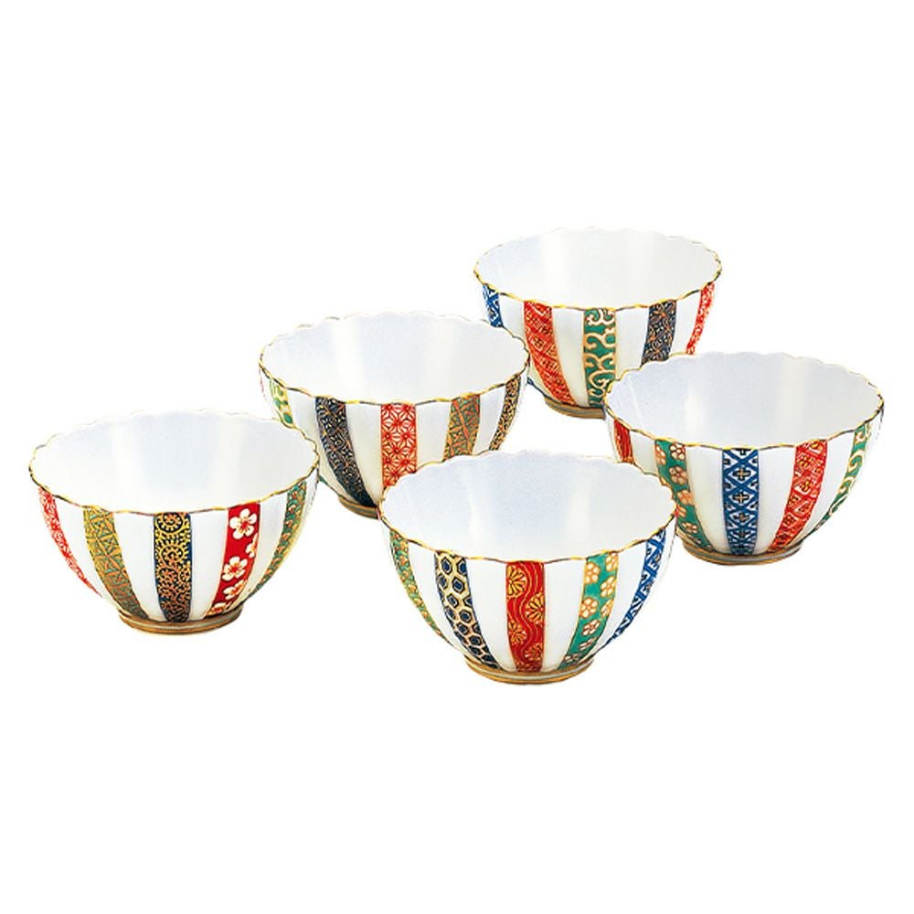 香蘭社　三色地紋　小鉢5個セット 香蘭社 三色地紋 小鉢 9.5×5.5cm 5個セット | ブランド洋食器専門店ル