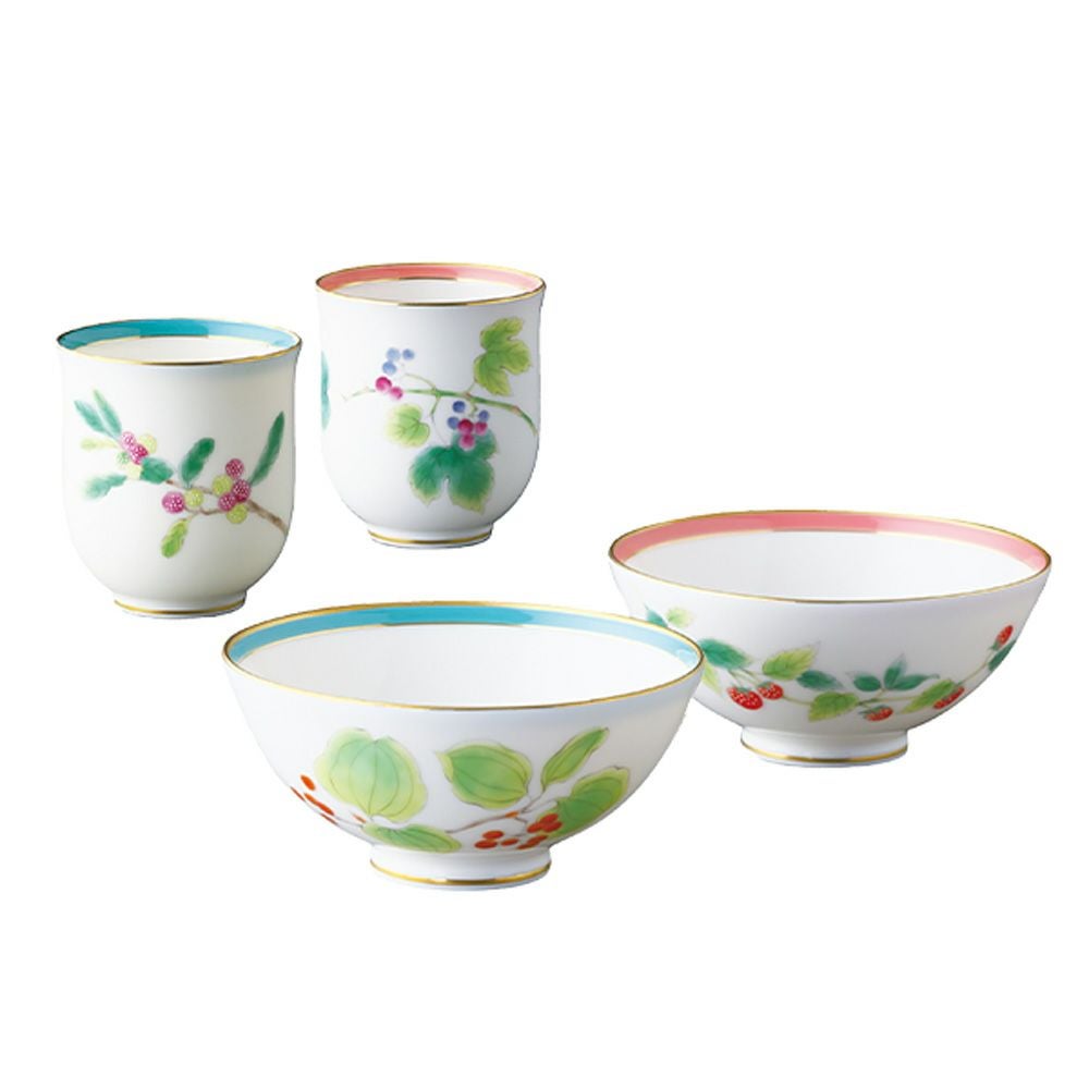 香蘭社 山だより 睦揃 湯呑2＋飯碗2 IP578-DC | ブランド洋食器専門店
