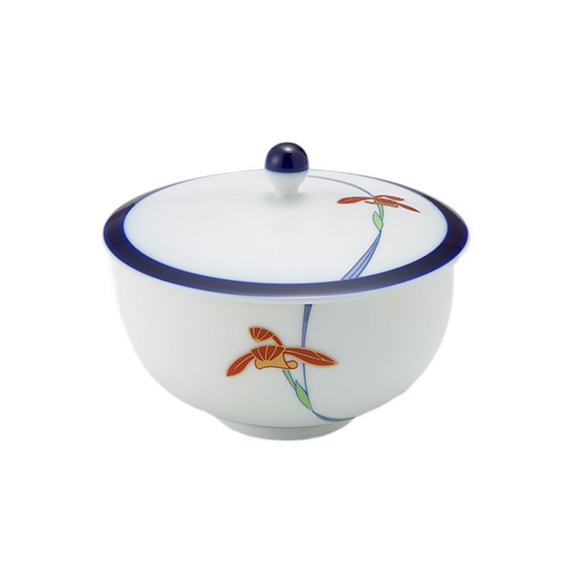 香蘭社 オーキッドレース 蓋付湯呑み 170ml