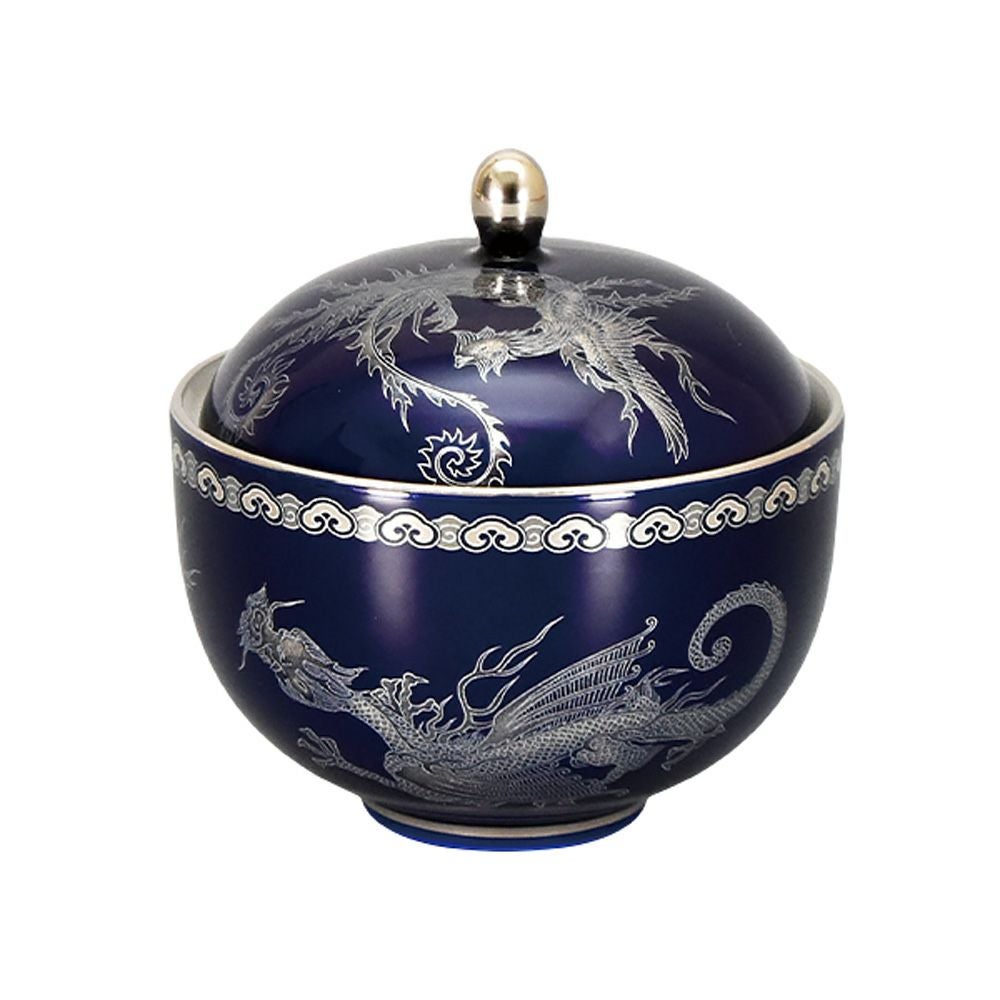 明治香蘭社製　里帰り品金蘭手蓋物 香蘭社 五神 蓋物（小物入れ） H10.5cm R1295-GPL | ブランド洋食器