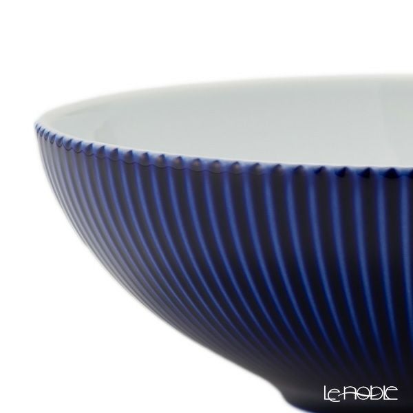 香蘭社 ピンストライプ 瑠璃 ルリ ボウル 14.5cm