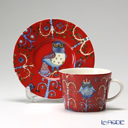 イッタラ（iittala） タイカ レッド コーヒーカップ＆ソーサー 200ml