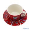イッタラ（iittala） タイカ レッド コーヒーカップ＆ソーサー 200ml