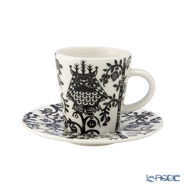 イッタラ（iittala） タイカ ブラック エスプレッソカップ＆ソーサー 100ml