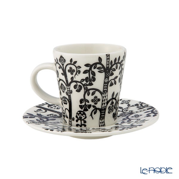 イッタラ（iittala） タイカ ブラック エスプレッソカップ＆ソーサー 100ml
