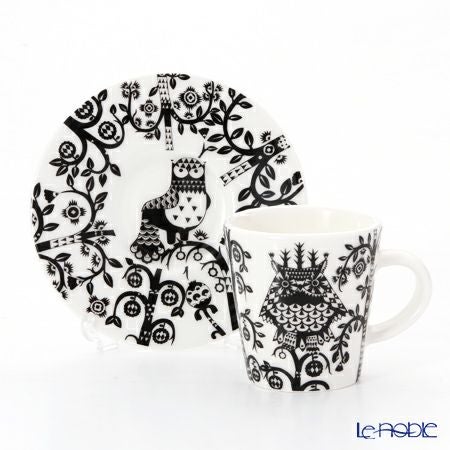 イッタラ（iittala） タイカ ブラック エスプレッソカップ＆ソーサー 100ml