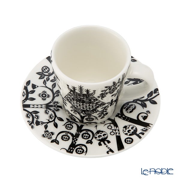 イッタラ（iittala） タイカ ブラック エスプレッソカップ＆ソーサー 100ml