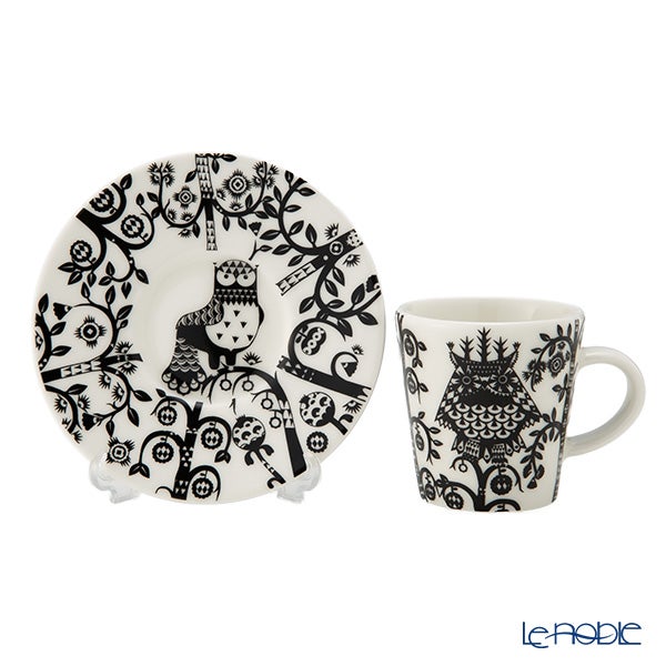 イッタラ（iittala） タイカ ブラック エスプレッソカップ＆ソーサー 100ml
