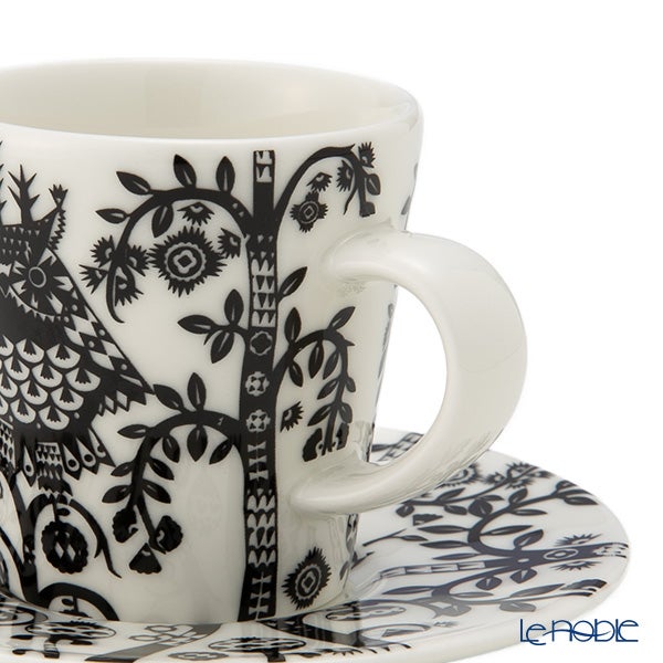 イッタラ（iittala） タイカ ブラック エスプレッソカップ＆ソーサー 100ml