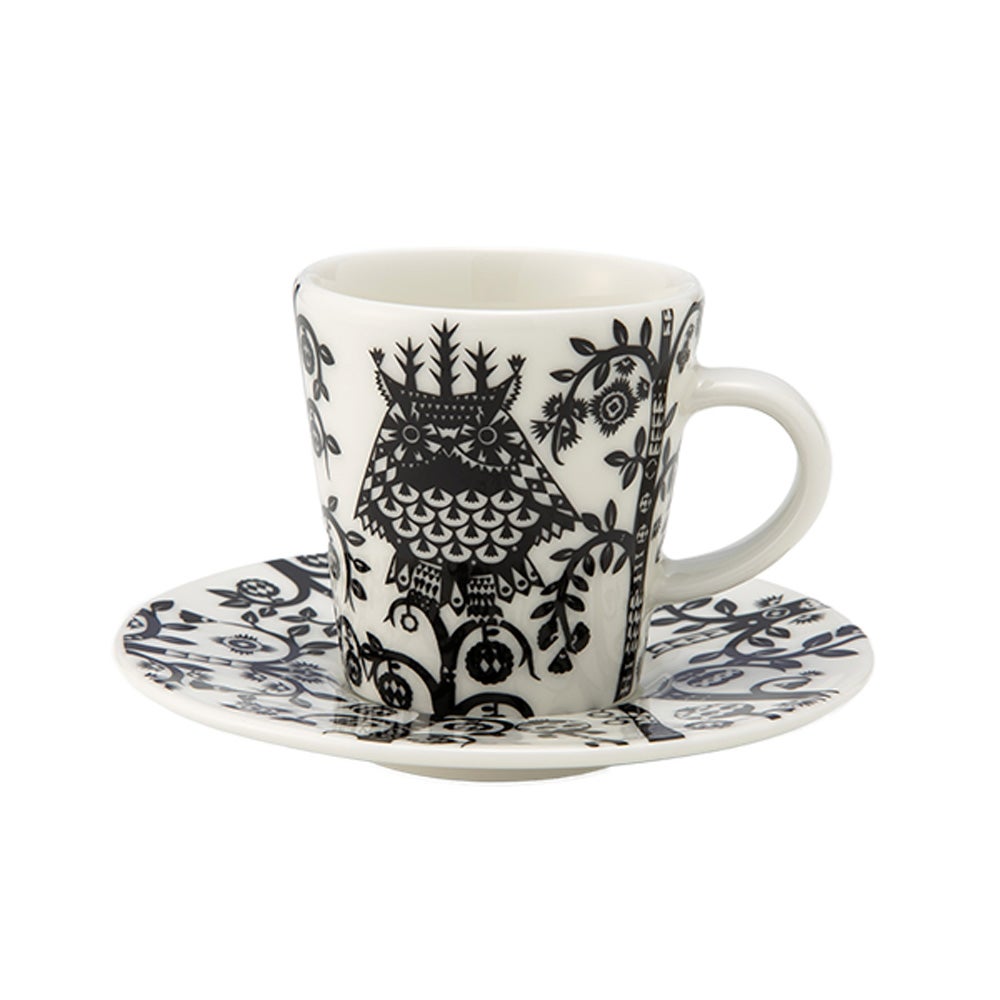 イッタラ（iittala） タイカ ブラック エスプレッソカップ＆ソーサー 100ml